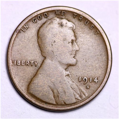 1914-S Lincoln Wheat Cent Penny