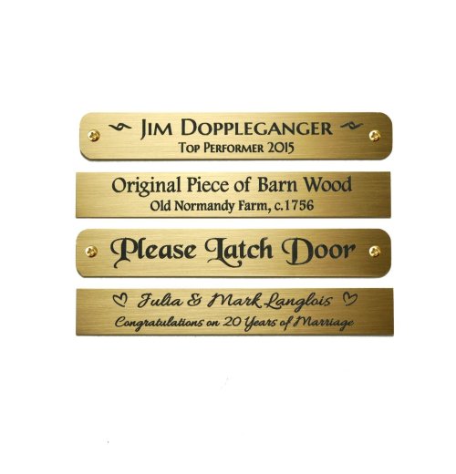 Brass Plate Engraving Label - 3.5" x 0.5