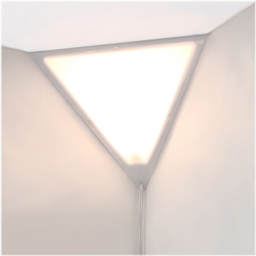 Triangle Glow Corner Light - White, Perfect for Kids and Teens Rooms