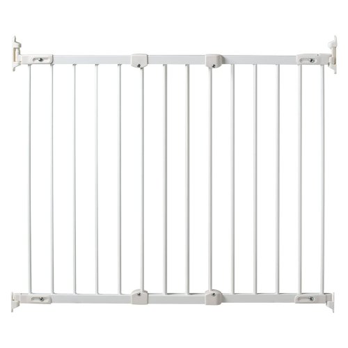 AngleSafe Quick Release Baby Gate - Secure Stair Protection, 42.5x30.5 In (Open Box)