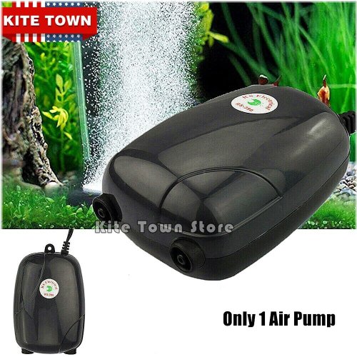 WhisperFlow Dual Outlet Air Pump for Large Aquariums and Hydroponics