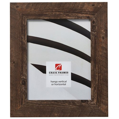 Brown Oak Faux Barnwood Picture Frame by Craig Frames American Barn