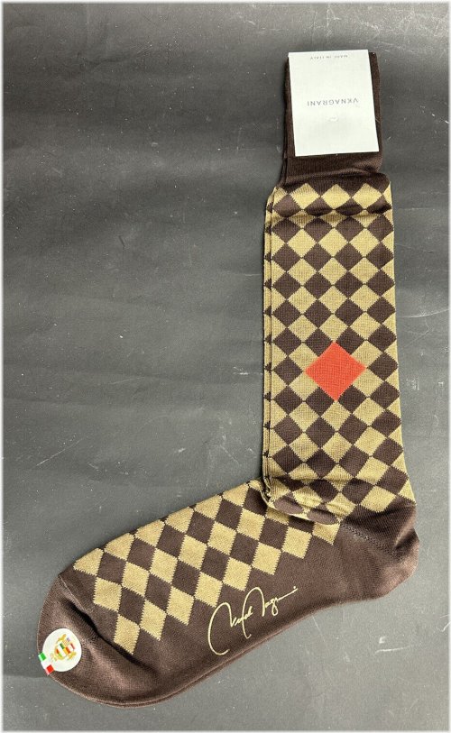 Rombi Brown Dress Socks