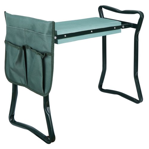 EVA Foldable Garden Seat with Tool Pouch and Kneeling Pad