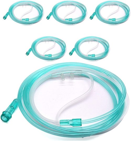 Flexible Clear Nasal Oxygen Cannulas for Adults (Pack of 5)