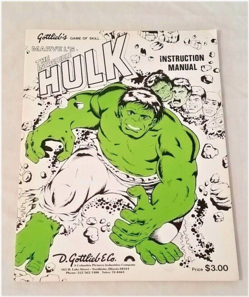 Pinball Archive: The Incredible Hulk Manual & Schematics