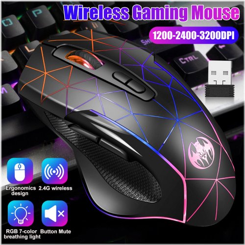 RainbowGlide Wireless Gaming Mouse