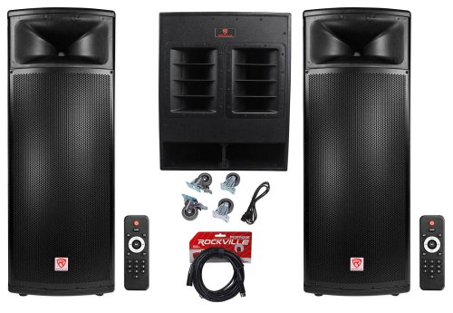 Ultimate Party Sound System with Dual 15" Speakers, Bluetooth, and 18" Subwoofer