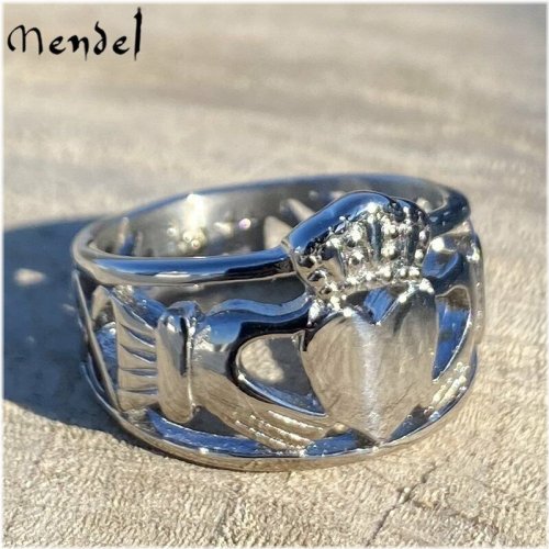 Stainless Steel Celtic Claddagh Ring for Men