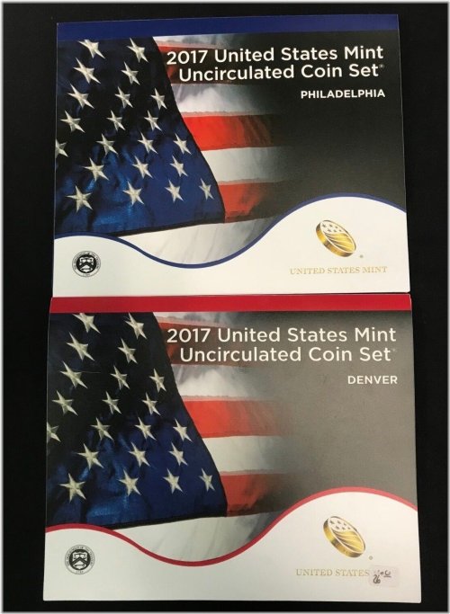 Complete 2017 US Coin Collection with Dual Mint Markings