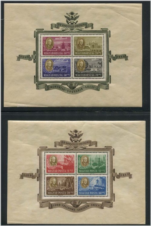 Roosevelt Commemorative Stamp Collection from Hungary