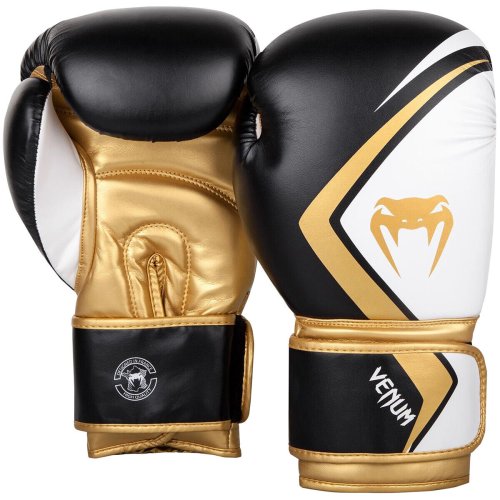 Champion's Choice Boxing Gloves - Black/White/Gold