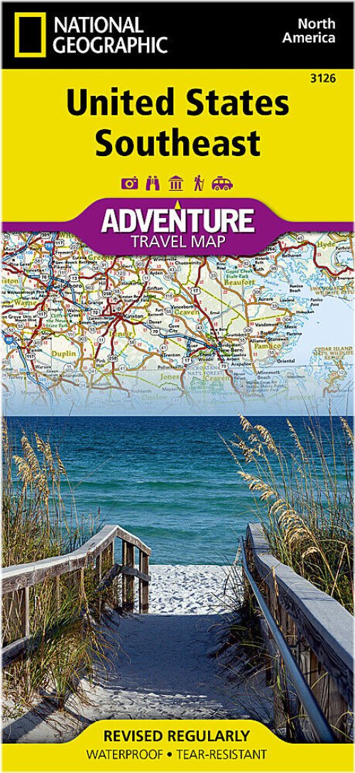 Southeast US Adventure Map by National Geographic