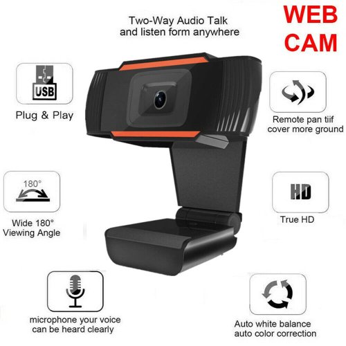 FocuCam HD Webcam with Built-in Microphone for Computers and Laptops