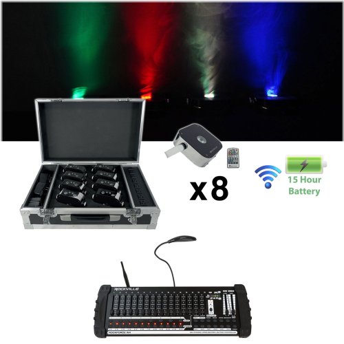 Powerful Portable Lighting Kit with DMX Control and Protective Case