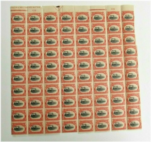 Fast Train Sheet Block - 1901 US Stamps