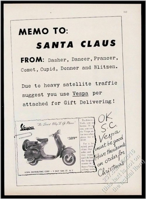 Retro Vespa Holiday Print