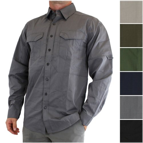 Tactical Rip-Stop Button-Up Shirt