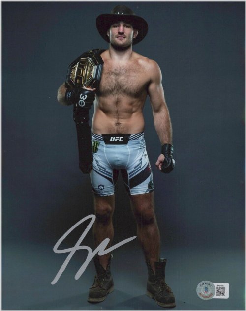 Champion's Autographed Victory Pose