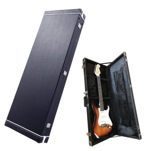 Wooden Square Hard Case for Standard Electric Guitars - Portable and Durable Protection