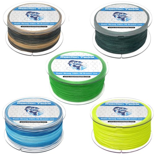 Colorful Braid Fishing Line by Reaction Tackle - Available in Multiple Sizes