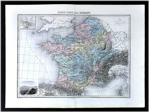 Roman Gaul Map - Lutece Paris