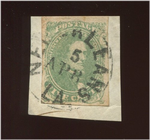 Confederate States Jefferson Davis New Orleans Stamp