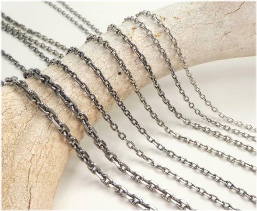 Silver Link Chain Necklace Collection