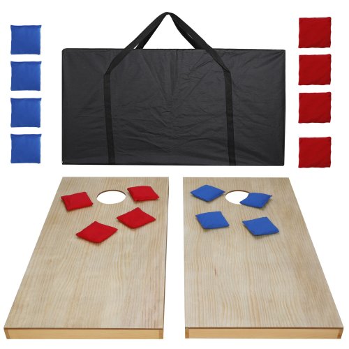 Rustic Wood Bean Bag Toss Game Set