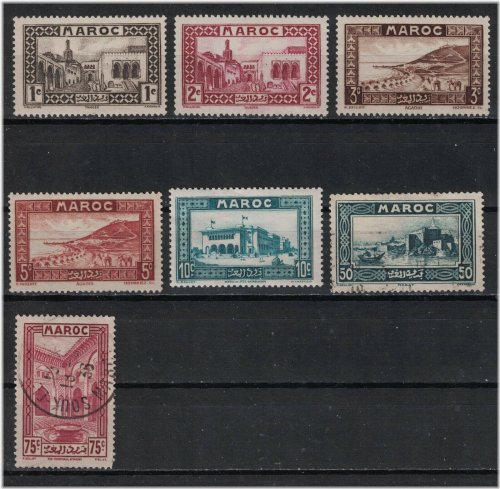 Vintage French Morocco Stamp Collection: 1933-34