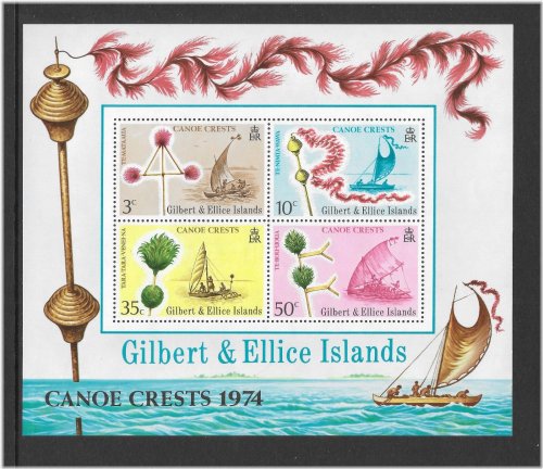 Canoe Crests Commemorative Stamp Sheet - 1974