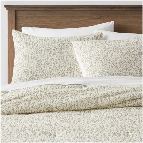 Green Vine Cotton Comforter Set