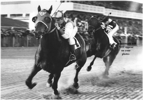 Legendary Showdown at the Racetrack: Seabiscuit vs. War Admiral Photograph