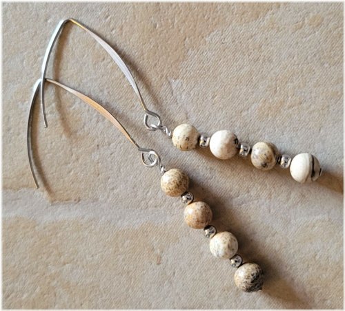 Earthy Jasper Dangle Earrings