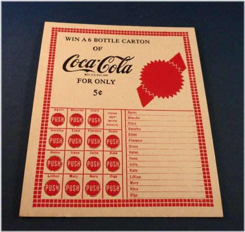 Coca Cola Punch Card Game