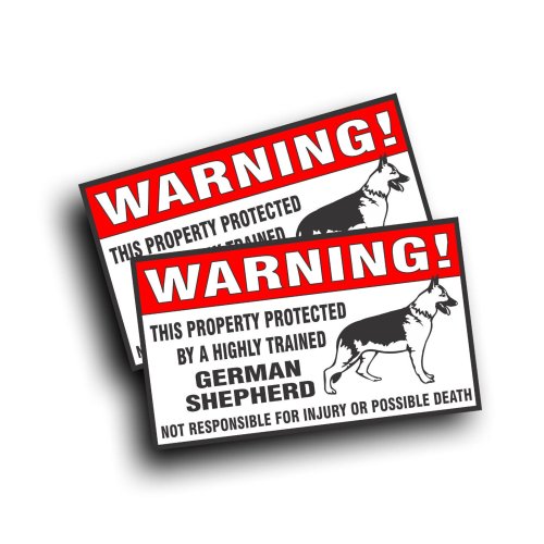 German Shepherd Guard Dog Decal