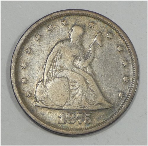 Silver 20-Cents - 1875 Very Good Condition