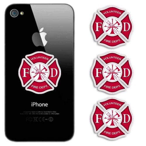 Maltese Cross Firefighter Phone Sticker