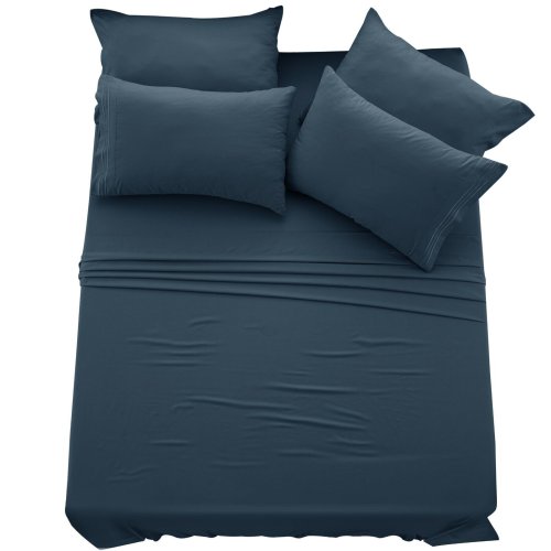 ComfortLux Microfiber Bedding Set with Deep Pockets - 6 Piece 1800 Thread Count