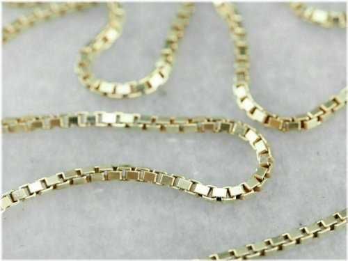 Golden Italian Box Chain Necklace