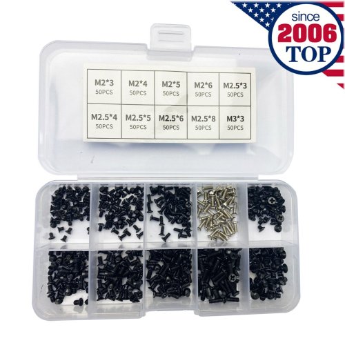 Notebook Screw Assortment Set - 500 Pieces for Various Laptop Brands