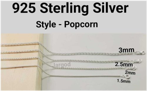 Popcorn Mesh Sterling Silver Necklace