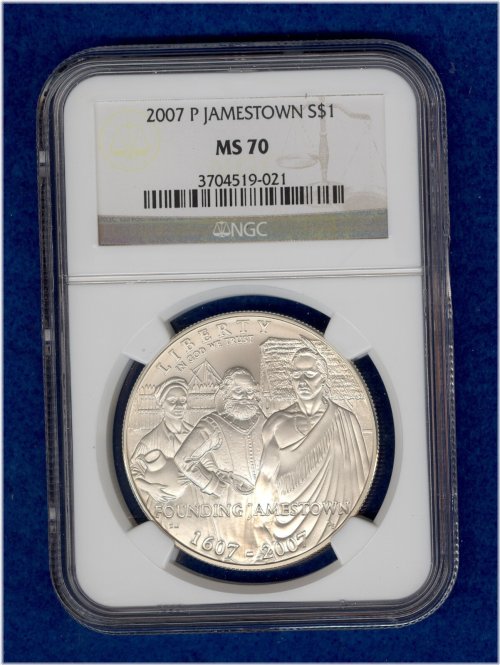 Jamestown Commemorative Silver Dollar - 2007-P NGC MS70