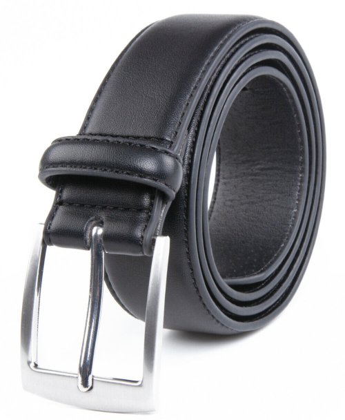 Black Leather Dress Belts