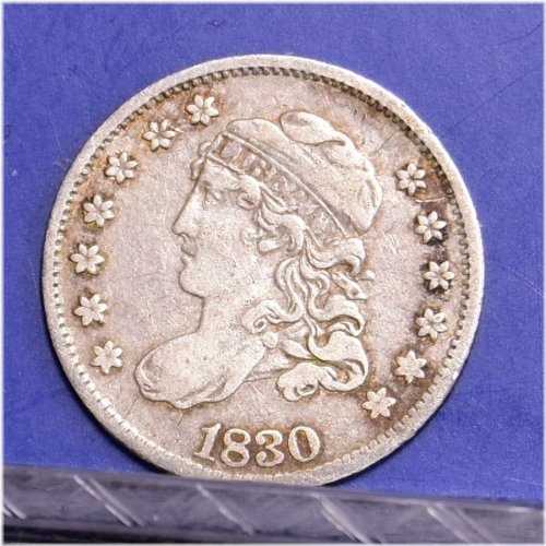 1830 Lightly Cleaned Bust Half Dime in Very Fine Condition