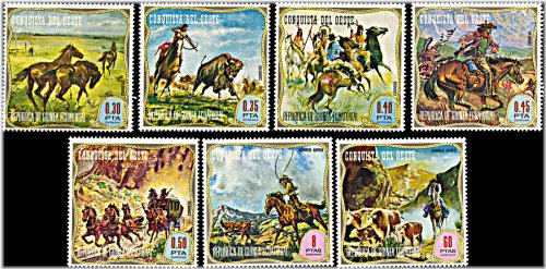 Equatorial Guinea Wild West Stamp Set