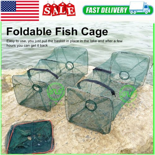 Foldable Catch Net for Fishing Bait, Crab, Minnow and Shrimp