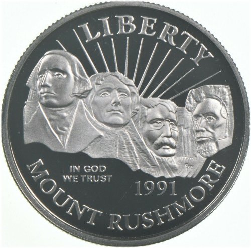 Golden Anniversary Mount Rushmore Proof Commemorative Half Dollar (1991)