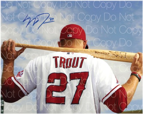 Trout's Angelic Autograph: 8X10 Signed Photo Reproduction