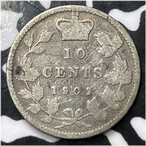 1901 Canadian Silver Dime